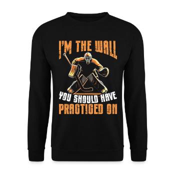 Eishockey Torwart Eishockey Torhüter - Unisex Pullover - Schwarz - Vorne - Alina (178cm) & Michal (187cm)