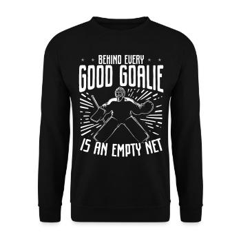 Hockey Goalkeeper Hockey Goalkeeper - Unisex Sweatshirt - black - Front - Alina (178cm) & Michal (187cm)