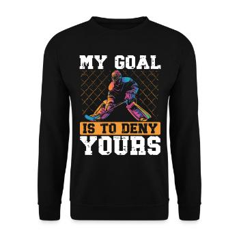 Hockey Goalkeeper Hockey Goalkeeper - Unisex Sweatshirt - black - Front - Alina (178cm) & Michal (187cm)