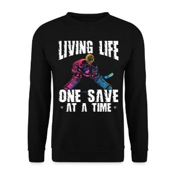 Hockey Goalkeeper Hockey Goalkeeper - Unisex Sweatshirt - black - Front - Alina (178cm) & Michal (187cm)