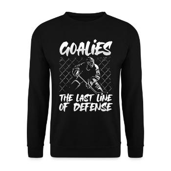 Eishockey Torwart Eishockey Torhüter - Unisex Pullover - Schwarz - Vorne - Alina (178cm) & Michal (187cm)