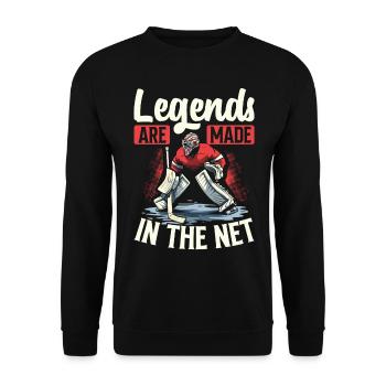 Eishockey Torwart Eishockey Torhüter - Unisex Pullover - Schwarz - Vorne - Alina (178cm) & Michal (187cm)