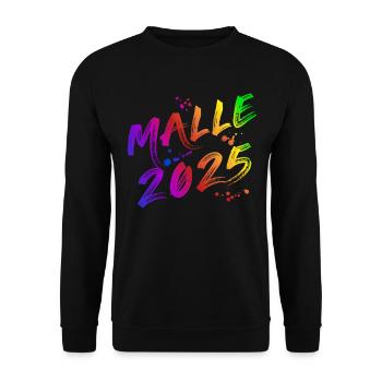Malle 2025 Mallorca Feier Party Outfit Urlaub - Unisex Pullover - Schwarz - Vorne - Alina (178cm) & Michal (187cm)