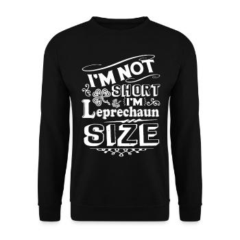 St Patrick's Day I am Leprechaun Size St Patrick - Unisex Sweatshirt - black - Front - Alina (178cm) & Michal (187cm)