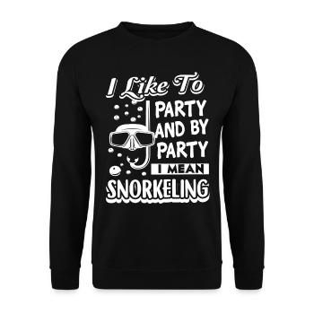 Snorkeling I Like To Snorkeling - Unisex Sweatshirt - black - Front - Alina (178cm) & Michal (187cm)