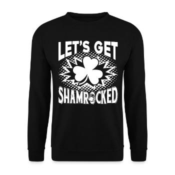 St Patrick's Day Let's Get Shamrocked St Patrick - Unisex Sweatshirt - black - Front - Alina (178cm) & Michal (187cm)