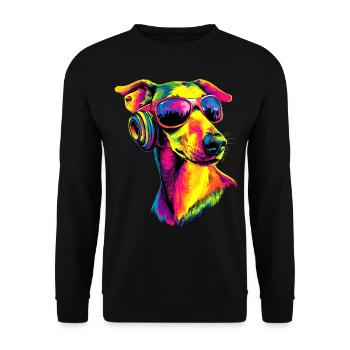 Greyhound Dog Lover Hunting Dog Love Greyhound - Unisex Sweatshirt - black - Front - Alina (178cm) & Michal (187cm)