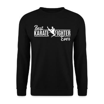 Best Karate Fighter Ever - Karate Martial Arts - Unisex Pullover - Schwarz - Vorne - Alina (178cm) & Michal (187cm)