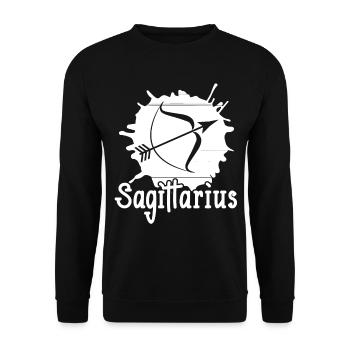 Sagittarius Sagittarius Zodiac Star - Unisex Sweatshirt - black - Front - Alina (178cm) & Michal (187cm)