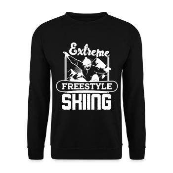 Skiing Extreme Freestyle Skiing - Unisex Sweatshirt - black - Front - Alina (178cm) & Michal (187cm)