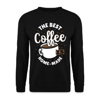 Coffee Beans Artisan Coffee Café Home Barista - Unisex Sweatshirt - black - Front - Alina (178cm) & Michal (187cm)