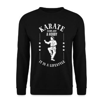 Le karaté n’est pas seulement un passe-temps, c’est un mode de vie - - Sweat-shirt Unisexe - noir - Devant - Alina (178cm) & Michal (187cm)