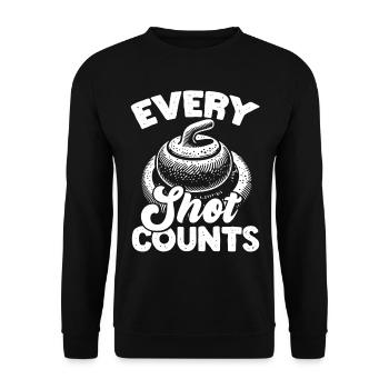 Eisstockschießen Curling Curler Stockschießen - Unisex Pullover - Schwarz - Vorne - Alina (178cm) & Michal (187cm)