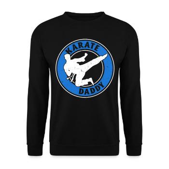 Karaté Papa Karaté Combattre Papa Karaté Combattant - Sweat-shirt Unisexe - noir - Devant - Alina (178cm) & Michal (187cm)