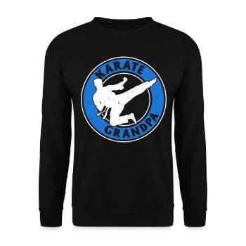Karate Grandpa Karate Fighting Grandpa Karate - Unisex Sweatshirt - black - Front - Alina (178cm) & Michal (187cm)
