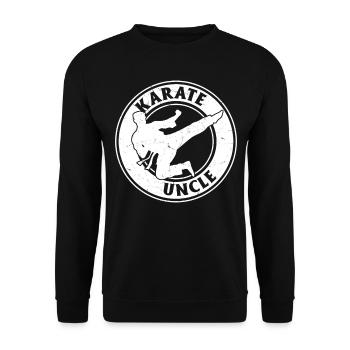 Karate Uncle Karate Fighting Uncle Karate - Unisex Pullover - Schwarz - Vorne - Alina (178cm) & Michal (187cm)