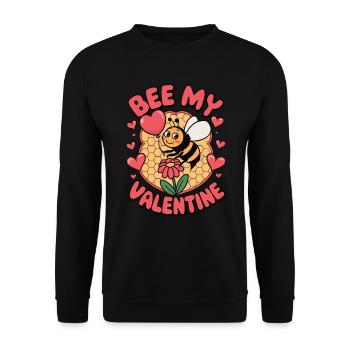 Bee My Valentine - Unisex Sweatshirt - black - Front - Alina (178cm) & Michal (187cm)