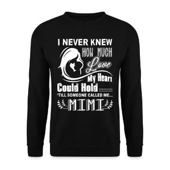 Mimi Shirt Funny Mother's Day - Unisex Sweatshirt - black - Front - Alina (178cm) & Michal (187cm)