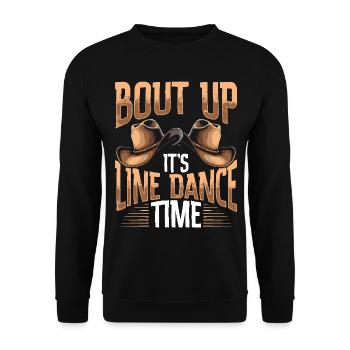 Line Dance Country Musik Cowboy Linedance - Unisex Pullover - Schwarz - Vorne - Alina (178cm) & Michal (187cm)
