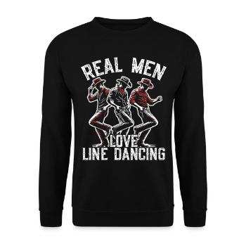 Danse en ligne, Musique country, Cowboy, Danse en ligne - Sweat-shirt Unisexe - noir - Devant - Alina (178cm) & Michal (187cm)