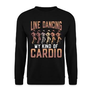 Danse en ligne, Musique country, Cowboy, Danse en ligne - Sweat-shirt Unisexe - noir - Devant - Alina (178cm) & Michal (187cm)