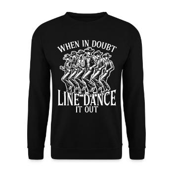 Danse en ligne, Musique country, Cowboy, Danse en ligne - Sweat-shirt Unisexe - noir - Devant - Alina (178cm) & Michal (187cm)