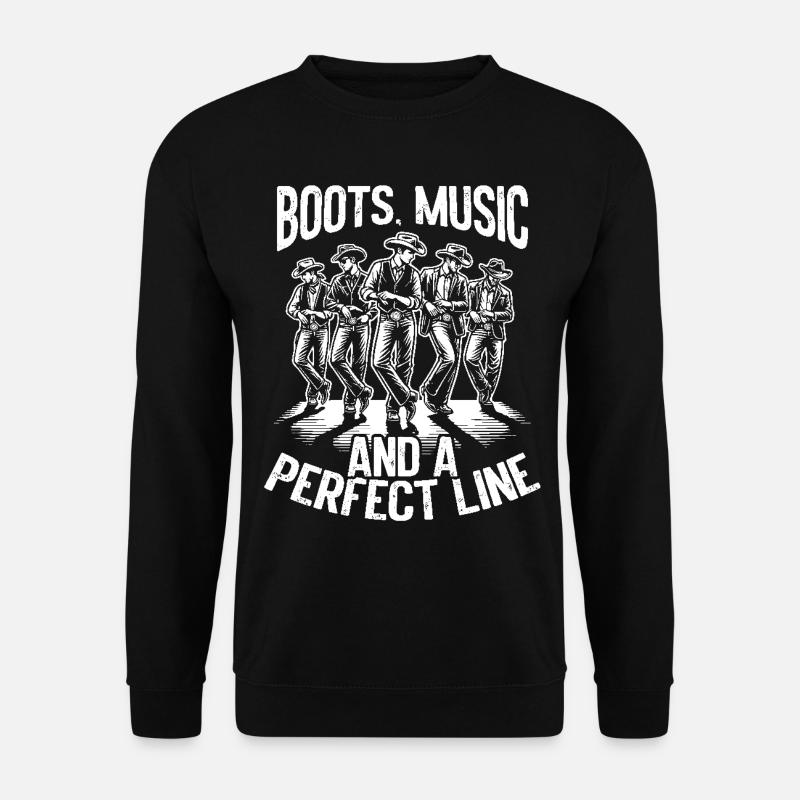 Line Dance Country Musik Cowboy Linedance - Unisex Pullover - Schwarz