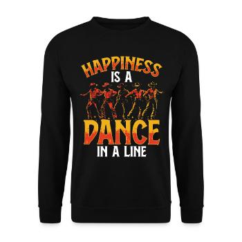 Line Dance Country Musik Cowboy Linedance - Unisex Pullover - Schwarz - Vorne - Alina (178cm) & Michal (187cm)