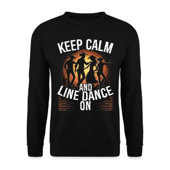 Line Dance Country Musik Cowboy Linedance - Unisex Pullover - Schwarz - Vorne - Alina (178cm) & Michal (187cm)