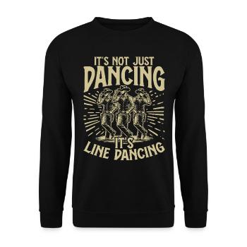 Line Dance Country Musik Cowboy Linedance - Unisex Pullover - Schwarz - Vorne - Alina (178cm) & Michal (187cm)
