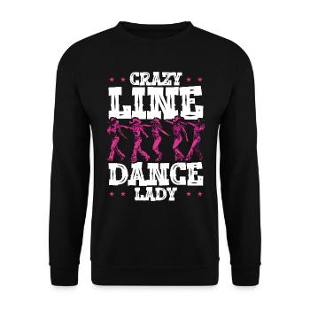 Line Dance Country Musik Cowboy Linedance - Unisex Pullover - Schwarz - Vorne - Alina (178cm) & Michal (187cm)