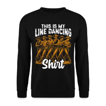 Line Dance Country Musik Cowboy Linedance - Unisex Pullover - Schwarz - Vorne - Alina (178cm) & Michal (187cm)
