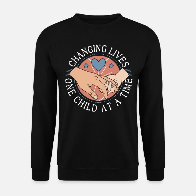 Dankesgeschenke für Adoptiveltern Pflegeeltern - Unisex Pullover - Schwarz