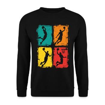 Basketball Basketball player - Unisex Sweatshirt - black - Front - Alina (178cm) & Michal (187cm)