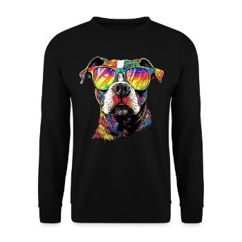 Pitbull Bulldog Pittie American Pitbull Terrier - Unisex Sweatshirt - black - Front - Alina (178cm) & Michal (187cm)