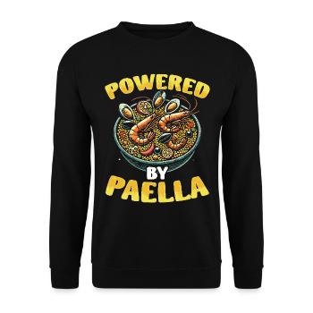 Paella Spanische Küche Meeresfrüchte Spanisch - Unisex Pullover - Schwarz - Vorne - Alina (178cm) & Michal (187cm)