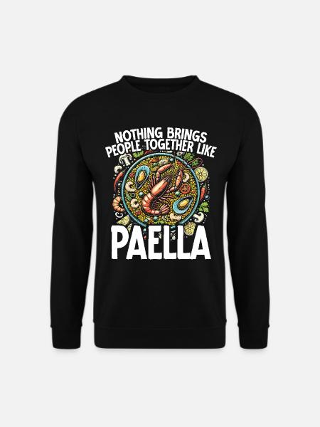 Paella Spanish cuisine Seafood - Unisex Sweatshirt - black