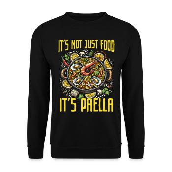 Paella Spanische Küche Meeresfrüchte - Unisex Pullover - Schwarz - Vorne - Alina (178cm) & Michal (187cm)