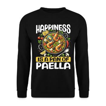 Paella Spanish cuisine Seafood - Unisex Sweatshirt - black - Front - Alina (178cm) & Michal (187cm)