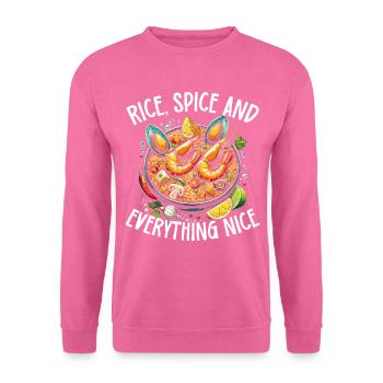 Paella Spanische Küche Meeresfrüchte - Unisex Pullover - Pink - Vorne