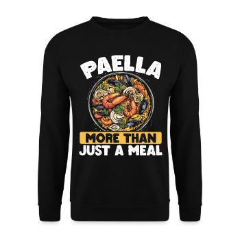 Paella Spanish cuisine Seafood - Unisex Sweatshirt - black - Front - Alina (178cm) & Michal (187cm)