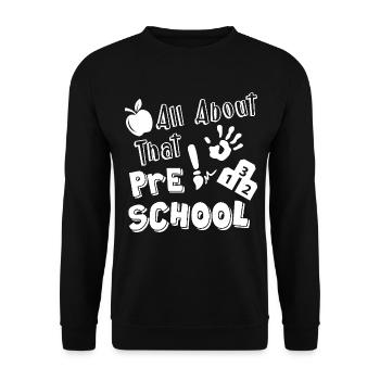 All About That Preschool Teacher - Unisex Sweatshirt - black - Front - Alina (178cm) & Michal (187cm)