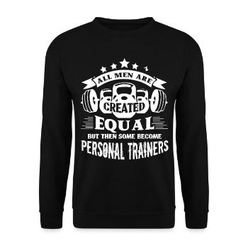 Personal Trainer Proud Personal Trainer - Unisex Sweatshirt - black - Front - Alina (178cm) & Michal (187cm)