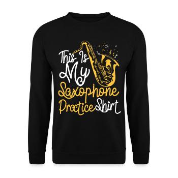 Saxophone This Is My Saxophone - Unisex Sweatshirt - black - Front - Alina (178cm) & Michal (187cm)