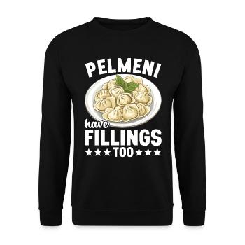 Pelmeni Cuisine russe - Sweat-shirt Unisexe - noir - Devant - Alina (178cm) & Michal (187cm)