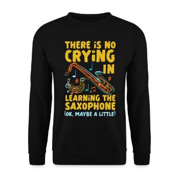 Saxophone Il n’y a pas de pleurs - Sweat-shirt Unisexe - noir - Devant - Alina (178cm) & Michal (187cm)