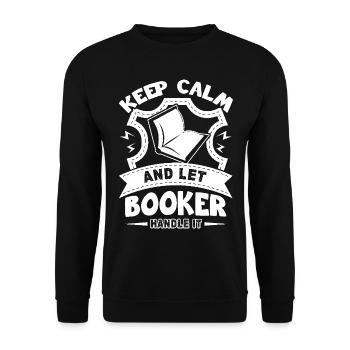 Booker Let Booker Handle It - Unisex Sweatshirt - black - Front - Alina (178cm) & Michal (187cm)