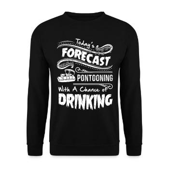 Pontooning Today's Forecast Pontooning - Unisex Sweatshirt - black - Front - Alina (178cm) & Michal (187cm)