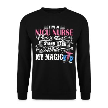 Nicu Nurse I am A Nicu Nurse - Unisex Sweatshirt - black - Front - Alina (178cm) & Michal (187cm)