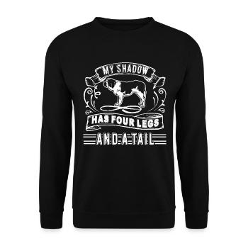 My Shadow Saint Bernard - Unisex Sweatshirt - black - Front - Alina (178cm) & Michal (187cm)